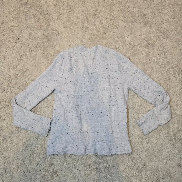 Old Navy Confetti Heathered Gray Open Front Cardigan Sweater - Picture 6 of 8